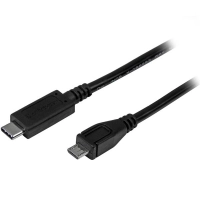 Startech.com cable adaptador de 1m usb-c a micro b - usb 2.0 type-c - cable for disco duro externo, smartphone, tableta, portátil, computadora de escritorio - 480mbits - apantallado - níquel conector chapado - negro