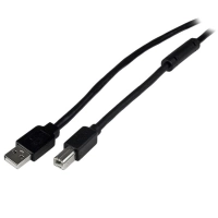 Startech.com cable usb 2.0 de 20m usb b macho a usb a macho activo amplificado para impresora - cable for impresora, teclado, mouse, módem, dispositivo periférico, carcasa para unidad de disco duro, pc, mac - 480mbits - apantallado - 24 awg - negro