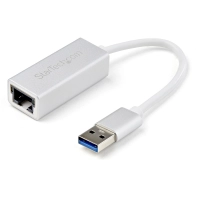 Adaptador tarjeta de red externa - ethernet gigabit externo usb 3.0 - plateado - ideal para macbook, chromebook o tablet - startech.com mod. usb31000sa