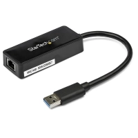 Adaptador tarjeta de red nic externa usb 3.0 1 puerto gigabit ethernet rj45 y 1 puerto usb super speed - cable - negro - startech.com mod. usb31000sptb