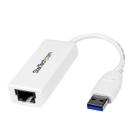 Adaptador tarjeta de red externa nic usb 3.0 a 1gbps gigabit ethernet 1 puerto - 1x rj45 hembra - 1x usba - blanco - startech.com mod. usb31000sw