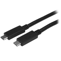Startech.com cable de 2m usb-c usb 3.0 (5gbps) certificado con entrega de potencia - cable for chromebook, disco duro, portátil, macbook, cargador, dispositivo móvil, computador, base de conexión, monitor - 5gbits - apantallado - níquel conector chapado - 26 awg - negro