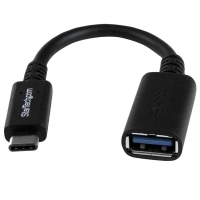 Cable usb startech.com - 0, 15 m, usb c, usb a, macho/hembra, negro
