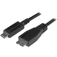 Startech.com cable de 1m usb 3.1 type-c a micro b (10gbps) - cable for tableta, disco duro portátil, dispositivo de almacenamiento, dock, portátil, dispositivo periférico, computadora de escritorio - 10gbits - apantallado - níquel conector chapado - negro