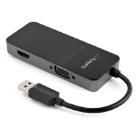 Adaptador de video externo usb 3.0 a hdmi y vga - 4k 30hz - tarjeta de video para mac y windows - multipuertos 2en1 - startech.com mod. usb32hdvga