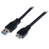 Cable certificado 1m usb 3.0 super speed ss micro usb b macho a usb a macho adaptador - negro - startech.com mod. usb3caub1m