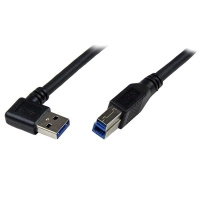 Startech.com cable 1m usb 3.0 (5gbps) super speed usb b macho a usb a macho acodado en ángulo a la derecha - negro - cable for portátil, dispositivo de red, impresora, módem, disco duro, pc, servidor, carcasa para unidad de disco duro, base de conexión, lector de tarjetas - 5gbits - apantallado - 28 awg - negro