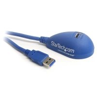 Startech.com cable de 1.5m extensión alargador usb 3.0 (5gbps) superspeed dock de escritorio - macho a hembra usb a - cable for cámara, teléfono móvil, pda, dispositivo de almacenamiento, pc, hub - 5gbits - cable de extensión - apantallado - 28 awg - azul