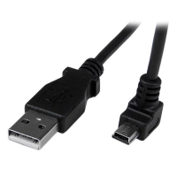 Cable adaptador 2m usb a macho a mini usb b macho acodado en angulo hacia abajo para telefonos tablets y dispositivos moviles - startech.com mod. usbamb2md