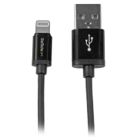 Startech.com cable lightning a usb de 1m - cable de carga rápida y sincronización para iphoneipadipod - negro - cable for ipod, ipad, iphone - mfi - apantallado - negro