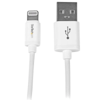 Startech.com cable lightning a usb de 1m - carga rápida y sincronización para iphone  ipad  ipod - blanco - cable for ipad, iphone, ipod, computadora de escritorio, mac - 480mbits - mfi - apantallado - níquel conector chapado - 2428 awg - blanco