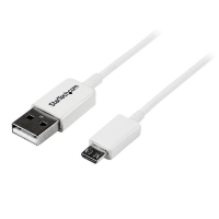 Startech.com cable adaptador de 1m usb a macho a micro usb b macho para teléfono celular - blanco - cable for teléfono móvil, cámara, disco duro, tablet pc, cámara digital, smartphone - 480mbits - apantallado - 28 awg - blanco