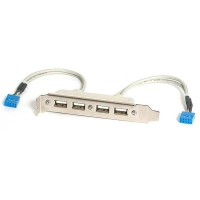 Bracket adaptador cabezal de 4 puertos usb 2.0 con conexion a placa base 2x idc10 - startech.com mod. usbplate4
