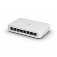 Ubiquiti usw-lite-8-poe - switch unifi lite administrable poe de 8 puertos 101001000 mbps (4 puertos 802.3afat) , 52 w , capa 2 , refrigeración silenciosa sin ventilador.