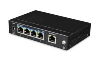 Utepo utp3sw0401tp60 - switch poe no administrable de 5 puertos fast ethernet, 4 puertos poe (60w totales), 1 puerto uplink, compatible con 802.3afat, conexión hasta 250m en modo cctv