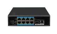 Utepo utp7108epoe - switch industrial poe+ de 10 puertos 8 poe 10100 mbps, 1 sfp 1000 mbps, 1 rj-45 101001000 mbps, poe 120w, 802.3afat, hasta 250m en modo cctv, montaje en din rail