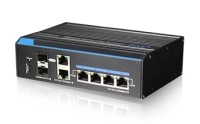 Utepo utp7204gehpoe - switch gigabit industrial high poe, 4 puertos, 802.3afat, 2 puertos combo uplink gigabit, hasta 60w por puerto, 120w totales, din rail
