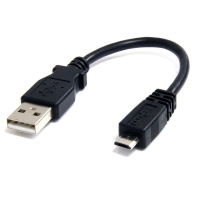 Startech.com cable adaptador de 15cm usb a macho a micro usb b macho para teléfono celular carga y datos - cable for cámara, pda, teléfono móvil, tableta, receptor gps, cámara digital, smartphone - 480mbits - apantallado - 30 awg - negro