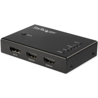 Startech.com switch conmutador de video hdmi de 4 puertos - switcher automático con 3x hdmi y 1x displayport - 4k 60hz - 4096 x 2160 - 4k - 4 dispositivo de entrada - 1 pantalla - pantalla, reproductor multimedia, reproductor de disco blu-ray - 3 x entrada hdmi - 1 x salida hdmi - 1 x entrada displayport - displayport - de escritorio
