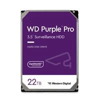 Disco duro interno wd purple pro 22tb 3.5 escritorio sata3 6gbs 512mb 7200rpm 24x7 ia dvr nvr 1-16 bahias 1-64 camaras wd221purp