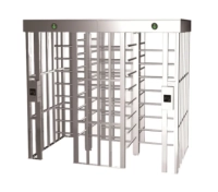 Wejoin wjfth613b - torniquete de cuerpo completo full height doble carril para control de acceso  uso exterior  compatible con rfid, huella y qr  seguridad industrial  5 millones de ciclos