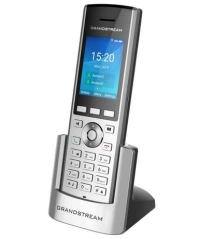 Telefono ip wifi grandstream wp820/2 cuentas sip 2 lineas pantalla a color bluetooth  boton push to talk conector micro usb 3.5 mm (plata)