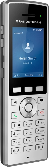 Teléfono ip grandstream wp822 / inalámbrico con wi-fi de banda dual 802.11a/b/g/n/ac integrado y 8 horas de tiempo de conversación, 2 lineas y cuentas sip, bluetooth y botón push-to-talk