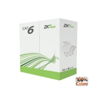 Zkteco xl600cpra - bobina de cable utp cat 6 , 100% cobre,  305 metros , 23 awg , uso interior , cubierta retardante de flama certificada , voz , datos ,video alta definición , color blanco