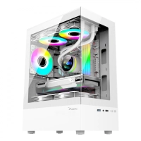 Gabinete xzeal x-zynergy m-atx/itx xzgazny1w espacios pci 4 espacios de expansión rgb - blanco