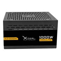 Fuente de poder xzeal xz1000m atx 1000w 80 plus gold modular 1x20+4pin + 2xp8(4+4)pin +3x pci-ecpu (8pin) + 1x pci-e 5.1+ 4x satamolex negro - xzps1000mb