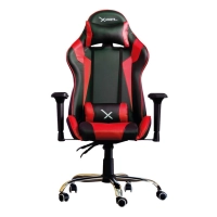Silla gamer xzeal negroja acero, pvc alto desempeño (xzsxz05r)