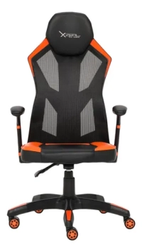 Silla gamer xzeal naranja malla, foam, 150° giro, ergonomico (xzsxz30o