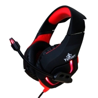 Diadema gamer yeyian ydw-33402 wicked s3000 negro c/rojo - usb, c/mic