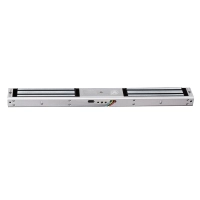 Yli ym180ndled - cerradura magnética doble con indicador led para control de acceso  interior  fuerza de sujeción 180 kg o 350 lbs por lado  compatible con soporte mbk180ndzl y mbk180u