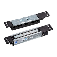 Yli ym2400sl - cerradura magnética 1000 kg (2200lbs) de fuerza de sujeción, indicador led, retardo de tiempo ajustable y voltaje dual 12v