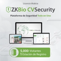 Licencia para zkbio cvsecurity permite la gestion de 5 mil visitantes y 1 estacion de registro