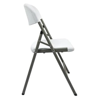 Silla blanca plegable reforzada modamob, 52cm largo, 47.5cm ancho, 85cm alto, diametro tubo 25mm Silla blanca plegable reforzada modamob, 52cm largo, 47.5cm ancho, 85cm alto, diametro tubo 25mm