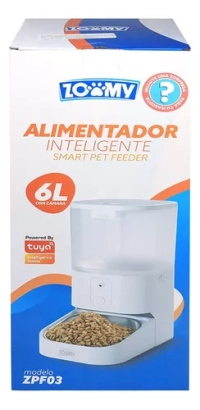 Comedero inteligente con camara para mascotas de 6 litros mmanejo con app con plato de acero inoxidable para perros y gatos