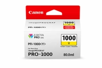 Tinta canon pfi-1000r y lucia pro ink tank 80ml color amarillo