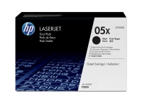 Toner hp 05x negro dual pack para laserjet p2055dn (ce505xd)
