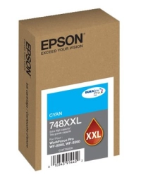 Tinta epson t748xxl capacidad extra alta wf-6090/wf-6590 color cian